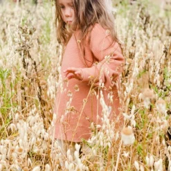 BIO Pulli-Kleid A-Linie Honey Comb CEDER -Günstiges Frau Look Geschäft large 123