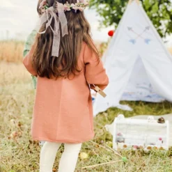 BIO Pulli-Kleid A-Linie Honey Comb CEDER -Günstiges Frau Look Geschäft large 124