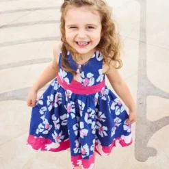 Bio Twirl Kleid - Tropics - Blau