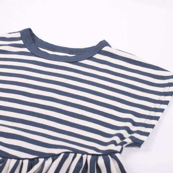 "Green Cotton" Kleid Streifen Blau/weiß 2 "Green Cotton" Kleid Streifen Blau/weiß – Bild 2