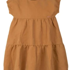 Mädchen Kurzarm-Kleid Leinen/Bio-Baumwolle