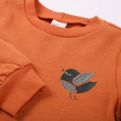 "Green Cotton" Sweatshirt-Kleid Mit Vogel