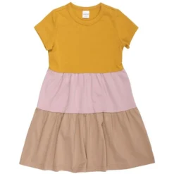 "Green Cotton" Kleid Blockstreifen