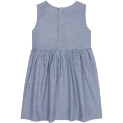 Mädchen Kleid Mit Blumenstickerei Aus Bio-Baumwolle