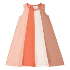 "Green Cotton" Streifen-Kleid Rose Cream