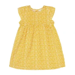 Sense Organics Sommekleid Kleid Curry Gelb Aus Musselin