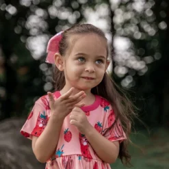 Kleid Aus Bio-Baumwolle Mit Dem Katzen & Erdbeeren Print 5 Kleid Aus Bio-Baumwolle Mit Dem Katzen & Erdbeeren Print -Günstiges Frau Look Geschäft large 214