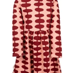 Mädchen Kleid Aus Bio-Baumwolle "Ilvy" | Rosa Und Bordeaux