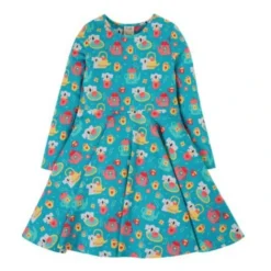 Frugi Skater Kleid Koala Tea Time - Bio-Baumwolle