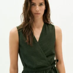 Thinking Mu Kleid - Amapola Seersucker - Aus Biobaumwolle