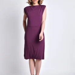 Kurzes Kleid, Knielang Rückenausschnitt Wasserfall Modal -Günstiges Frau Look Geschäft large 273