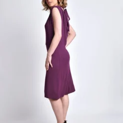 Kurzes Kleid, Knielang Rückenausschnitt Wasserfall Modal -Günstiges Frau Look Geschäft large 274