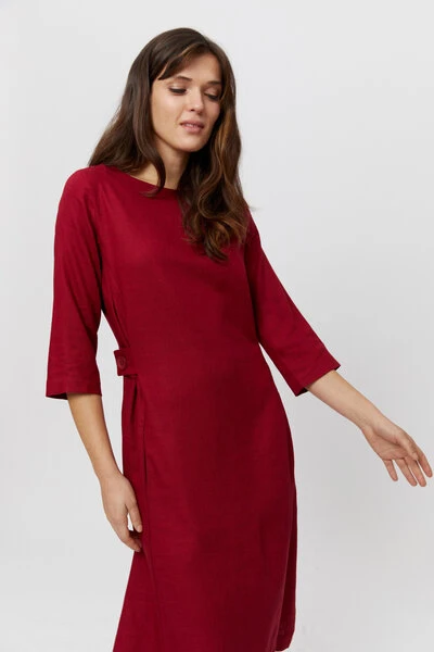 Emilia | Langes Kleid Aus ECOVERO Und Leinen 3 Emilia | Langes Kleid Aus ECOVERO Und Leinen – Bild 3