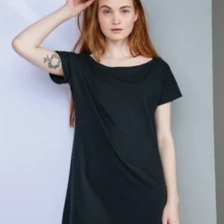 Damen Top Langes T-Shirt T-Shirt Kleid Strandshirt Nachthemd