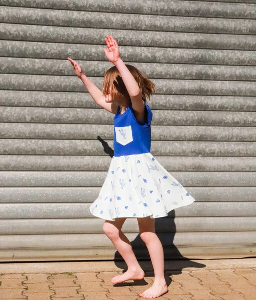 Kleid- KAIRO Aus 100% Biobaumwolle Mit Kaktusdruck 4 Kleid- KAIRO Aus 100% Biobaumwolle Mit Kaktusdruck – Bild 4