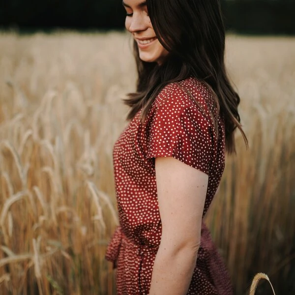 Damen Kleid Aus 100% Bio-Baumwolle ELIN Mit Punkten 2 Damen Kleid Aus 100% Bio-Baumwolle ELIN Mit Punkten – Bild 2