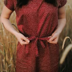 Damen Kleid Aus 100% Bio-Baumwolle ELIN Mit Punkten 11 Damen Kleid Aus 100% Bio-Baumwolle ELIN Mit Punkten -Günstiges Frau Look Geschäft large 327