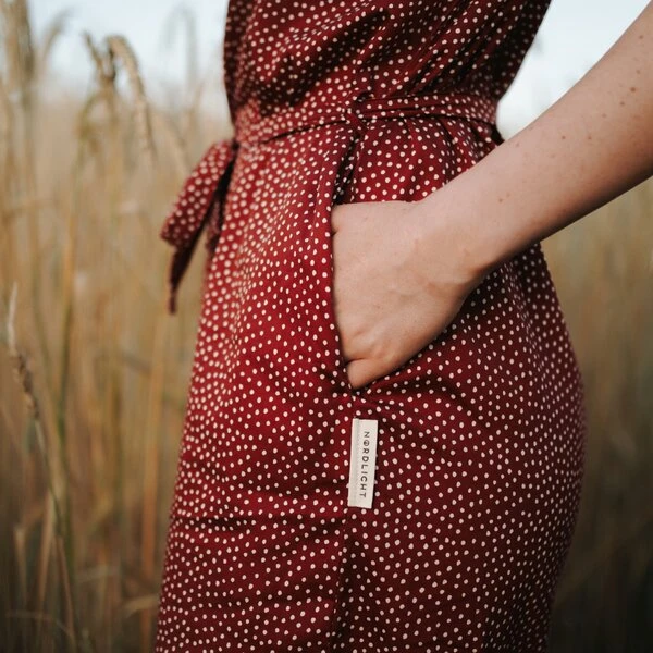 Damen Kleid Aus 100% Bio-Baumwolle ELIN Mit Punkten 4 Damen Kleid Aus 100% Bio-Baumwolle ELIN Mit Punkten – Bild 4