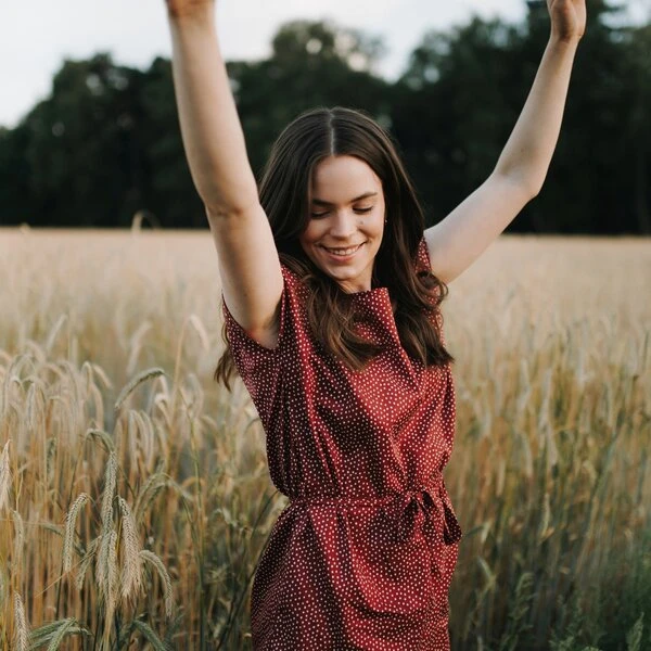 Damen Kleid Aus 100% Bio-Baumwolle ELIN Mit Punkten 6 Damen Kleid Aus 100% Bio-Baumwolle ELIN Mit Punkten – Bild 6