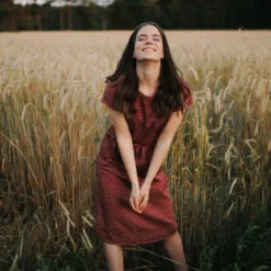 Damen Kleid Aus 100% Bio-Baumwolle ELIN Mit Punkten 15 Damen Kleid Aus 100% Bio-Baumwolle ELIN Mit Punkten -Günstiges Frau Look Geschäft large 331