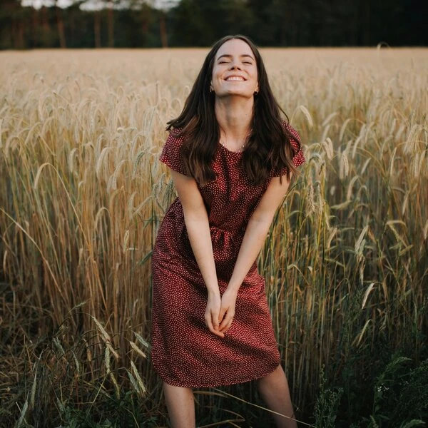 Damen Kleid Aus 100% Bio-Baumwolle ELIN Mit Punkten 7 Damen Kleid Aus 100% Bio-Baumwolle ELIN Mit Punkten – Bild 7