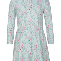 "Green Cotton" Kleid Flowers