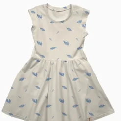 Kleid- KAIRO Aus 100% Biobaumwolle Mit Blätterdruck