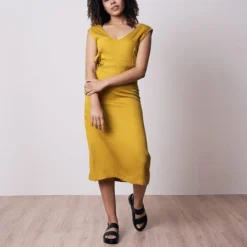 Light-Breeze Lyocell (TENCEL) Kleid Senfgelb