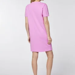 T-Shirt-Kleid Aus Jersey Mit Floralem Logo-Print