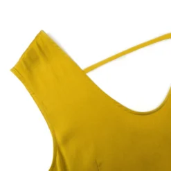 Light-Breeze Lyocell (TENCEL) Kleid Senfgelb -Günstiges Frau Look Geschäft large 384