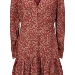 Kleid Aus Lyocell (Tencel) | V&A Glendale Dress V-Neck -Günstiges Frau Look Geschäft large 388