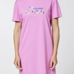 T-Shirt-Kleid Aus Jersey Mit Floralem Logo-Print -Günstiges Frau Look Geschäft large 41