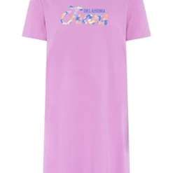 T-Shirt-Kleid Aus Jersey Mit Floralem Logo-Print -Günstiges Frau Look Geschäft large 42