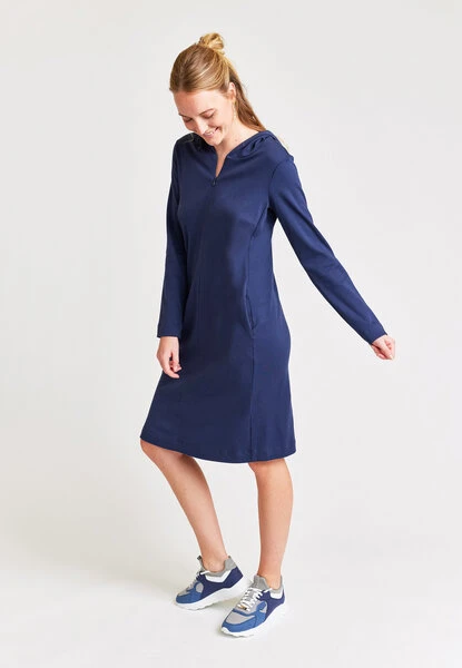 Lockeres Kleid Mit Kapuze Für Damen - Jelana 2 Lockeres Kleid Mit Kapuze Für Damen - Jelana – Bild 2