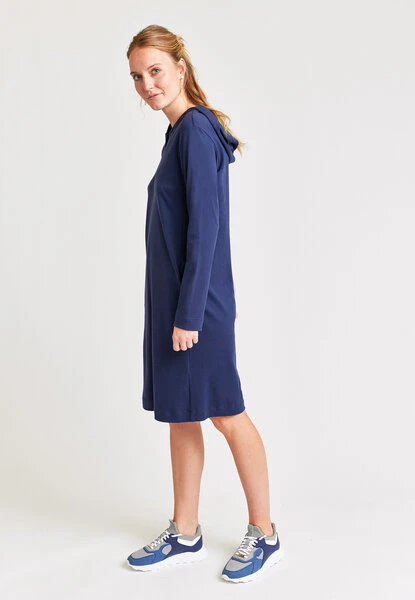 Lockeres Kleid Mit Kapuze Für Damen - Jelana 4 Lockeres Kleid Mit Kapuze Für Damen - Jelana – Bild 4