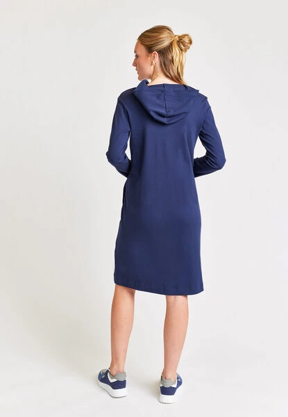 Lockeres Kleid Mit Kapuze Für Damen - Jelana 5 Lockeres Kleid Mit Kapuze Für Damen - Jelana – Bild 5