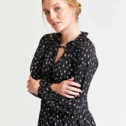 Knielanges Kleid Mit Raglan-Ärmeln Für Damen - Moja