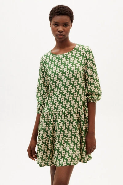 Thinking Mu Kleid - Lily Dress - Aus Ecovero 1 Thinking Mu Kleid - Lily Dress - Aus Ecovero