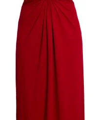 Langes Kleid Mit Taillenraffung -Günstiges Frau Look Geschäft large 552