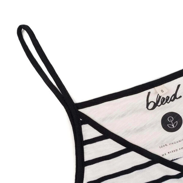 Easy-Stripe Kleid Naturweiss | Schwarz 2 Easy-Stripe Kleid Naturweiss | Schwarz – Bild 2