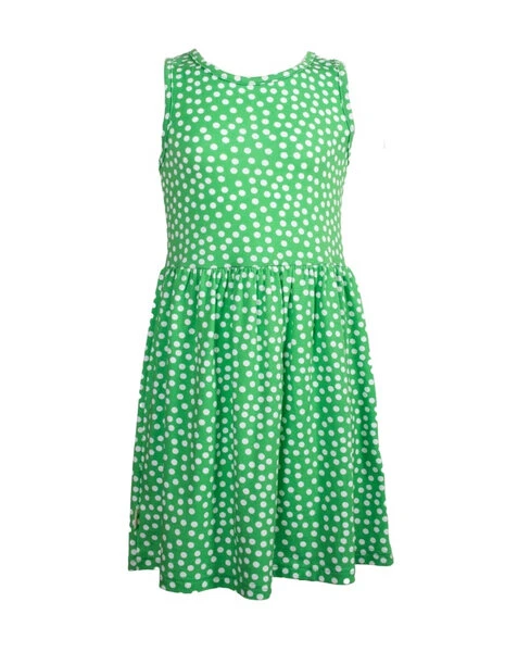 Mädchen Kleid Aus Eukalyptus Faser "Romy" | Gepunktetes Muster 1 Mädchen Kleid Aus Eukalyptus Faser "Romy" | Gepunktetes Muster