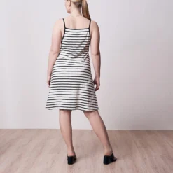 Easy-Stripe Kleid Naturweiss | Schwarz 14 Easy-Stripe Kleid Naturweiss | Schwarz -Günstiges Frau Look Geschäft large 561