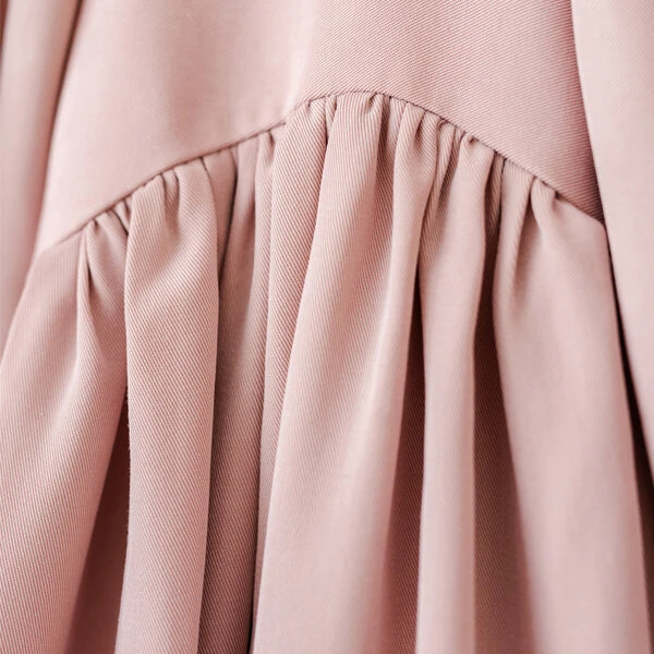 Babydoll-Kleid Icon Aus Weichem Lyocell, Altrosa, Puffärmel 5 Babydoll-Kleid Icon Aus Weichem Lyocell, Altrosa, Puffärmel – Bild 5