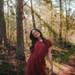 Damen Musselin Kleid Aus 100% Bio-Baumwolle ELIN -Günstiges Frau Look Geschäft large 614