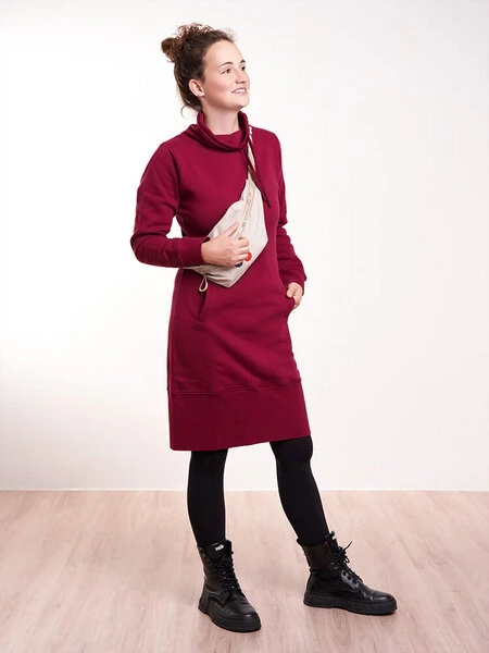 Shawl Hoody Kleid Rot 3 Shawl Hoody Kleid Rot – Bild 3