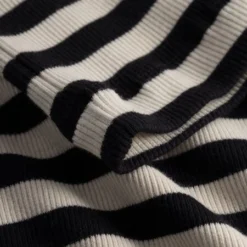 KnowledgeCotton Apparel Kleid Gestreift - Striped Rib Strap Dress- Aus Bio-Baumwolle -Günstiges Frau Look Geschäft large 644