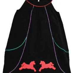 Kleid Aus Cord Mit Bunten Applikationen