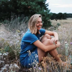 T-Shirt Kleid Aus Biobaumwolle -Günstiges Frau Look Geschäft large 693