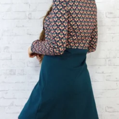 BIO Kleid - Petrol - Retroblumen