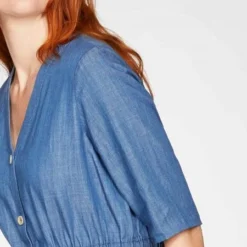 Thought Blaues Midi-Kleid ESTHER Aus Tencel 10 Thought Blaues Midi-Kleid ESTHER Aus Tencel -Günstiges Frau Look Geschäft large 735